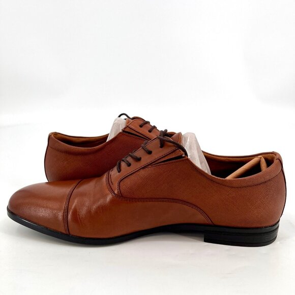 Aldo Stan Oxford Dress Shoes Size 9.5 Tan Cap Toe Lace Up Leather Upper main image 13